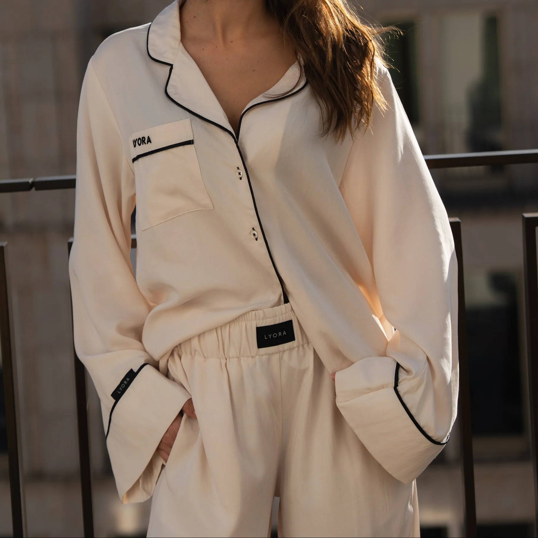 LYORA Pyjama Oberteil Damen - Image 4