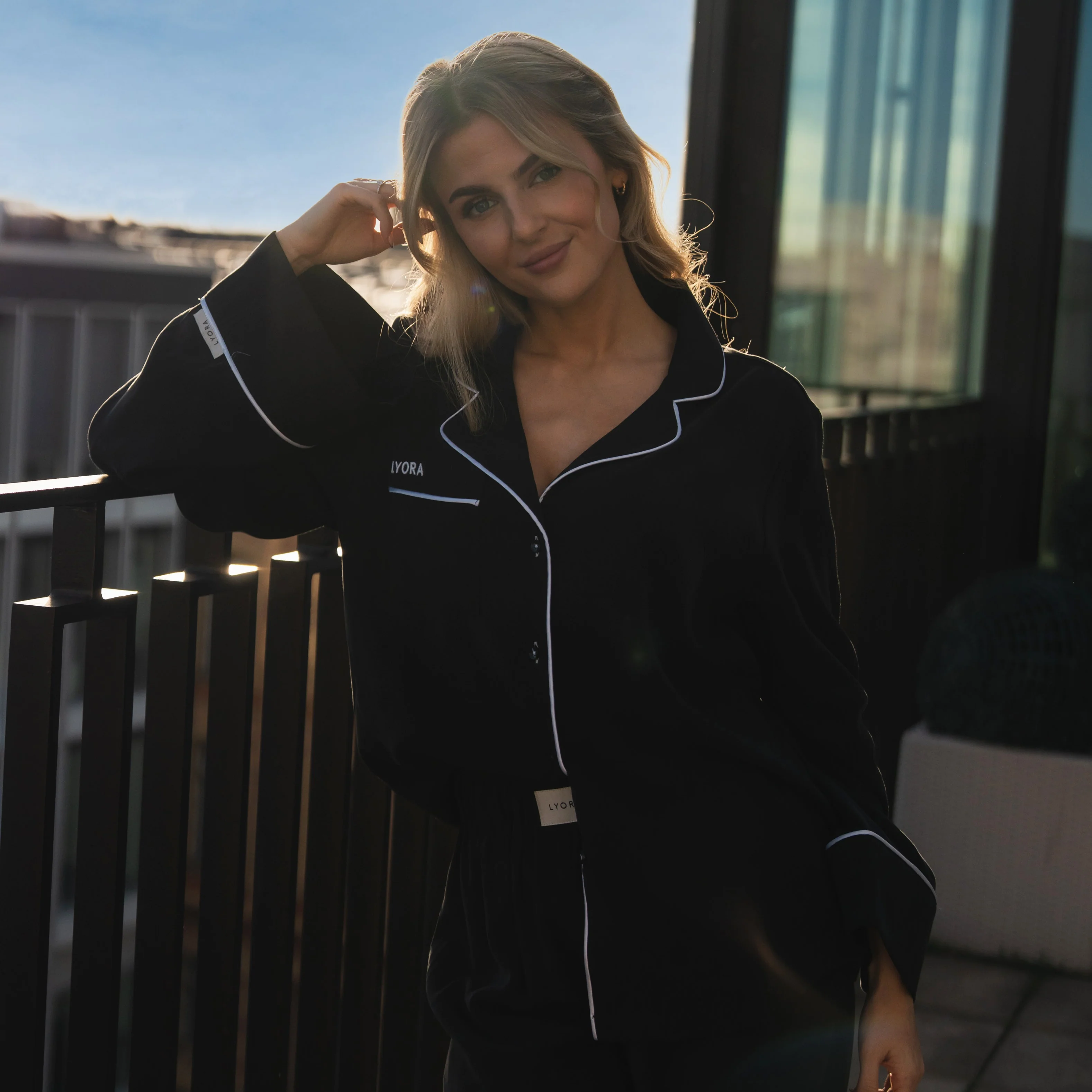 Pyjama-Set Damen Black - Image 3