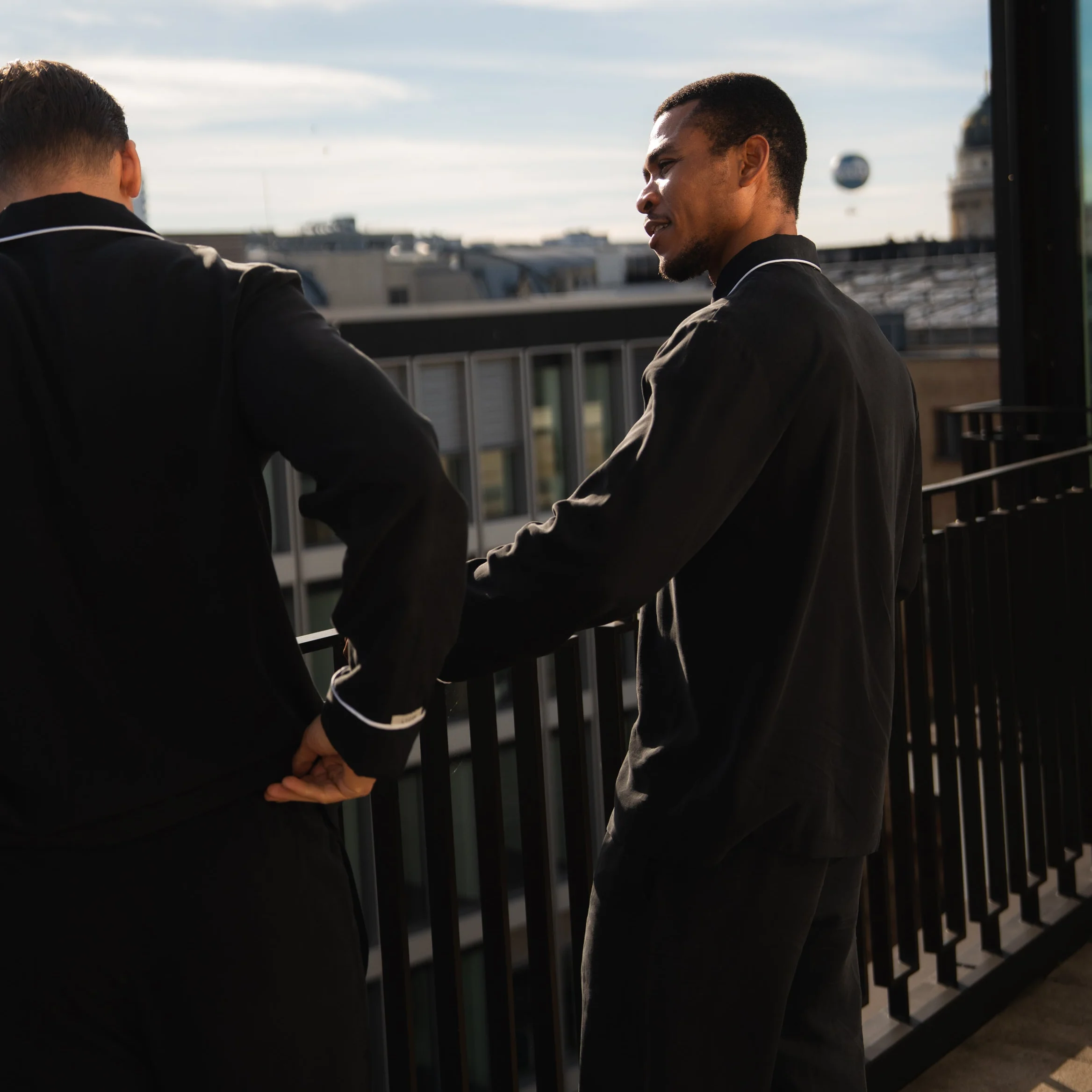 Pyjama-Set Herren Black Langarm - Image 4