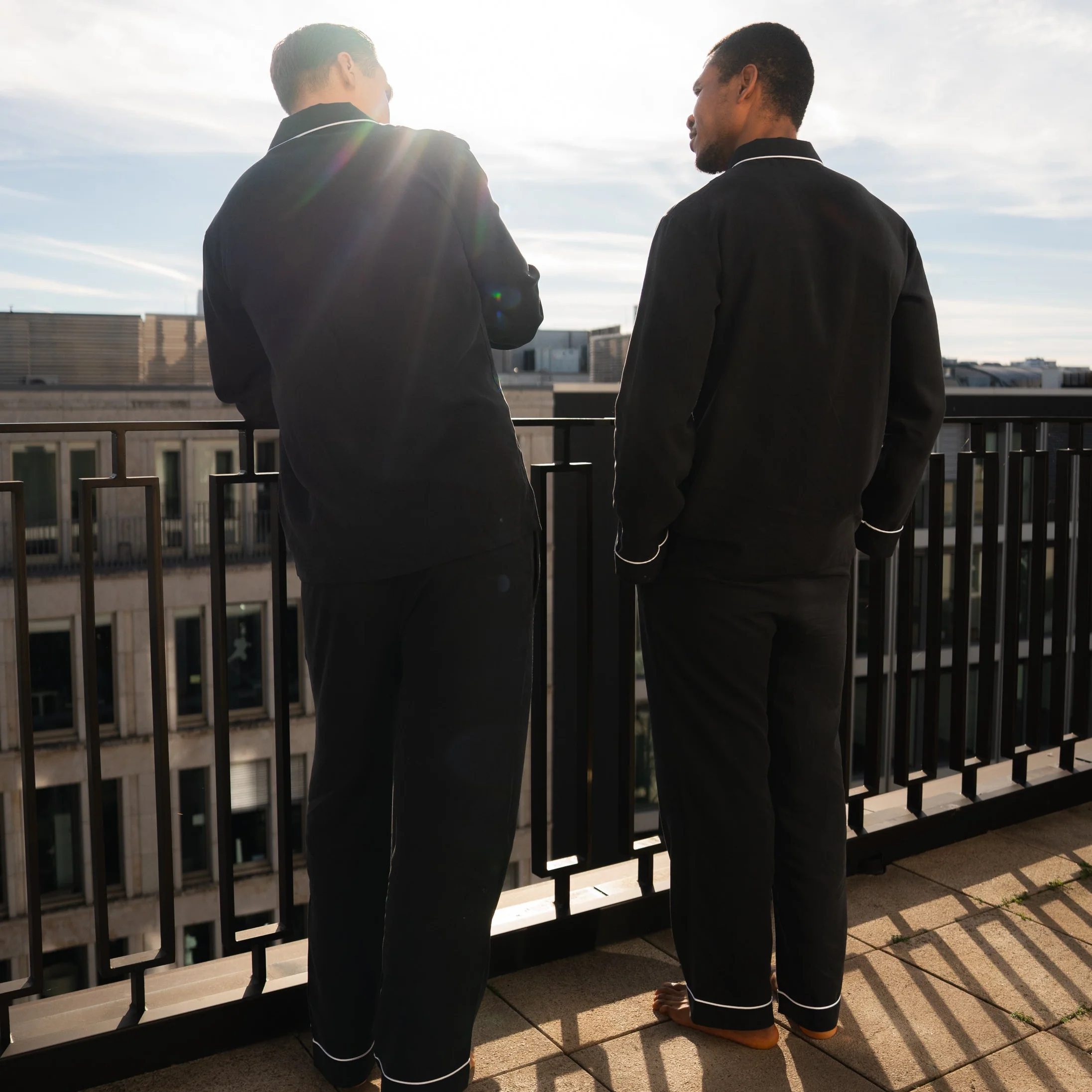 Pyjama-Set Herren Black Langarm - Image 5