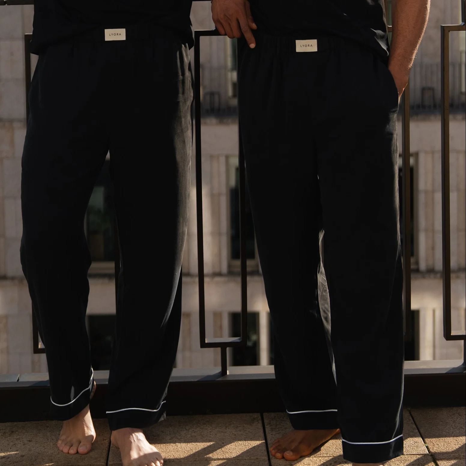 Pyjama-Set Herren Black Kurzarm - Image 3